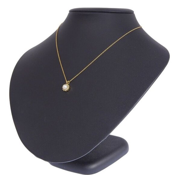 Tiffany & Co Design Pearl Diamond Necklace 18K Yellow Gold 750 - Picture 7 of 7